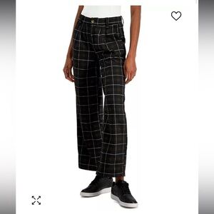 Vanilla star slouchy trousers black brown plaid NWT 9/29